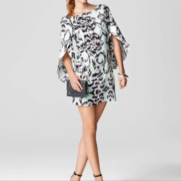 An Original Milly of New York Mint Green Silk Flutter Sleeve Dress Size 12 Large - Picture 9 of 9